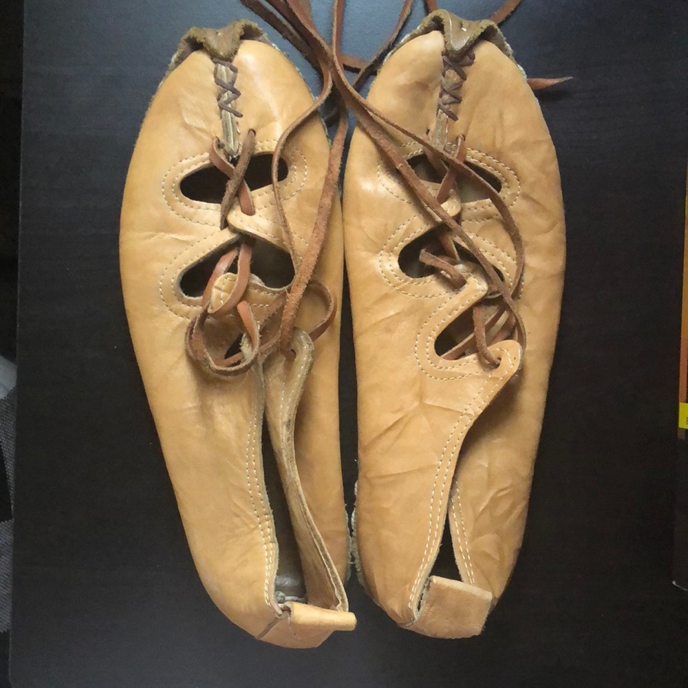 Handmade leather Troy style barefoot shoes (Like New)
